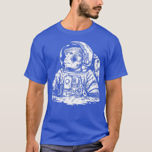 Camiseta Mono En Un Espacio Astronauta Gracioso