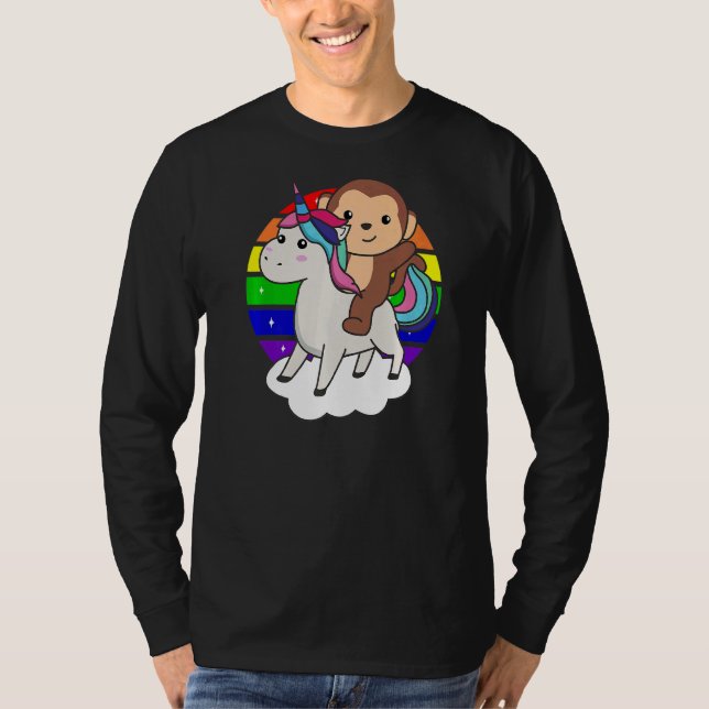 Camiseta Mono En Unicornio: Animales Arcoiris Dulce Uniform (Anverso)