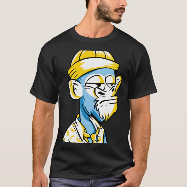 Camiseta Mono enojado con Gorra y chaleco en canto Personal (Anverso)