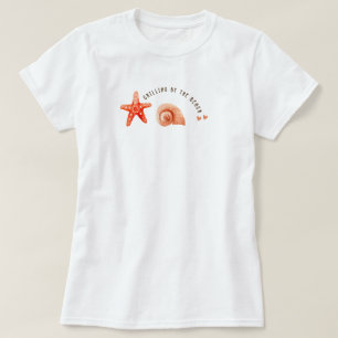 Camiseta Mono estética coral playa estrella de mar seachell