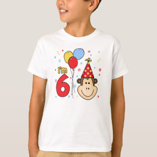 Camiseta Mono Face 6º cumpleaños