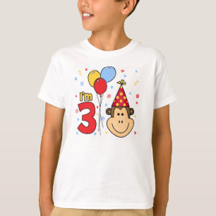 Camiseta Mono Face Tercer cumpleaños