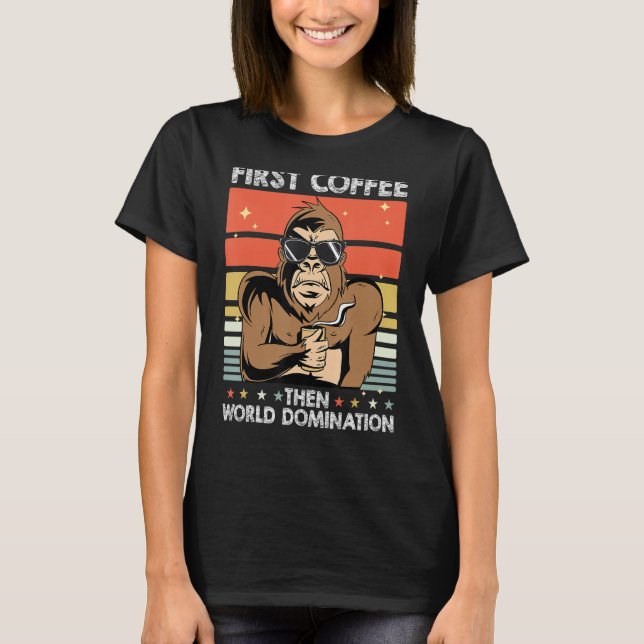 Camiseta Mono Gafas de Sol Animal Primate Apkey Mono (Anverso)