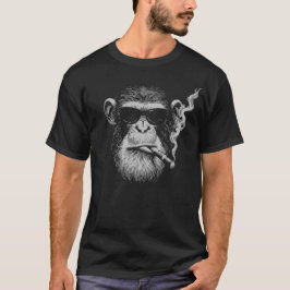 Camiseta mono gánster con gafas negras y cigarro