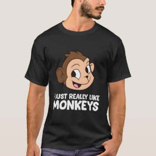 Camiseta Mono gracioso que me gustan mucho los monos