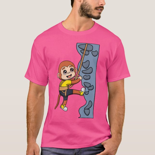 Camiseta Mono Hobby Escalador de Simios Montañas (Anverso)