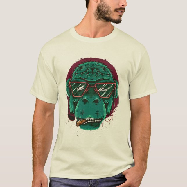 Camiseta mono humeante (Anverso)