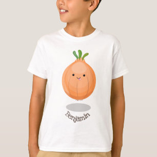 Camiseta Mono ilustración de dibujos animados verde de cebo