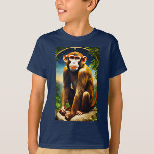 Camiseta "Mono juguetón" diseñado por niños