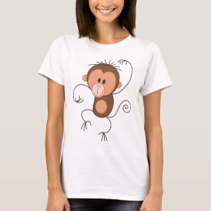 Camiseta Mono lindo del baile