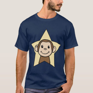 Camiseta Mono lindo del clip art del dibujo animado con la