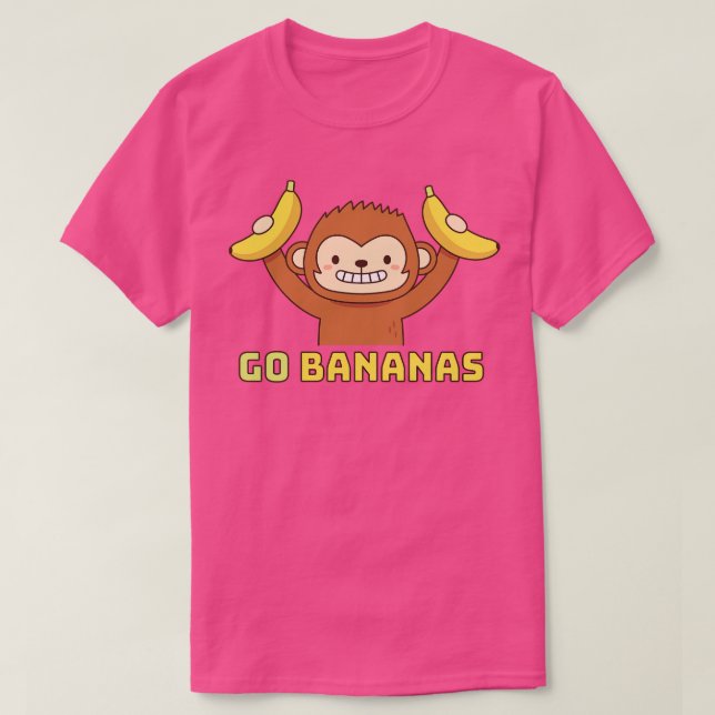 Camiseta Mono lindo Go Bananas Doodle (Diseño del anverso)