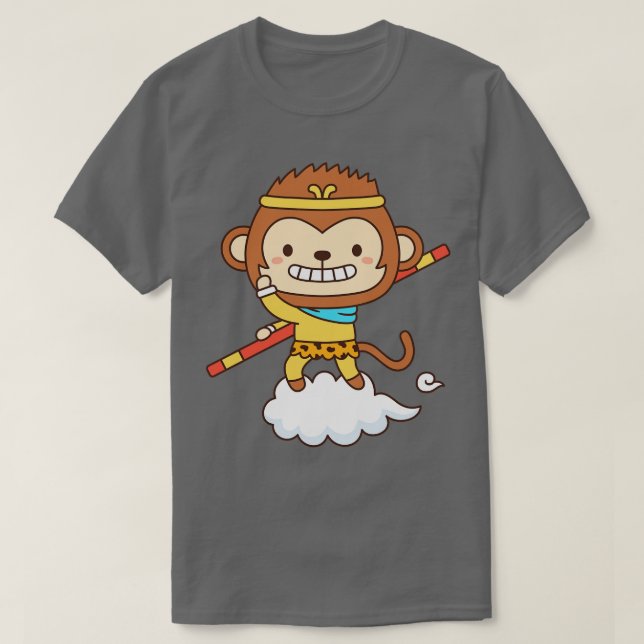 Camiseta Mono lindo Rey Sun Wukong (Diseño del anverso)