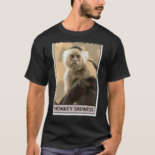 Camiseta Mono Llorando meme de tristeza de mono