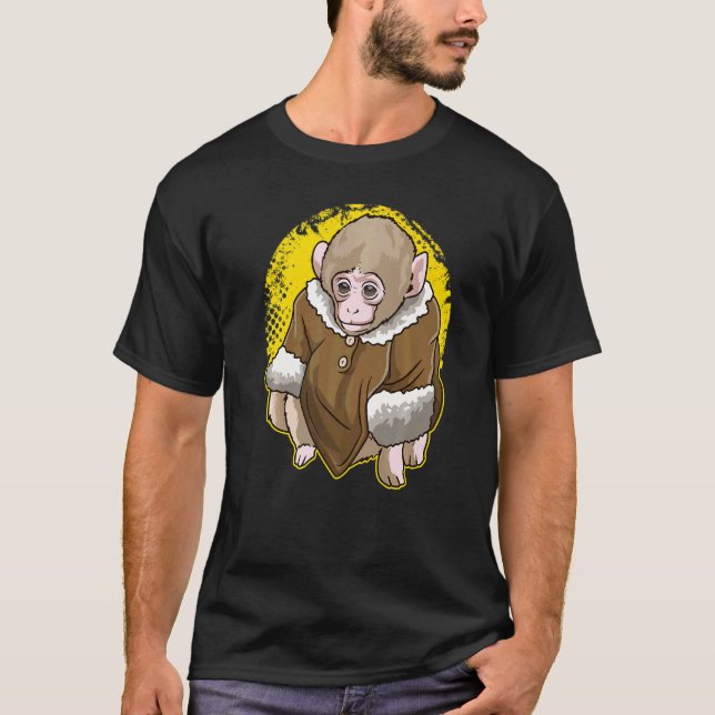 Camiseta Mono Macaco De Nieve Cubierta Con Un Meme De Abrig (Anverso)
