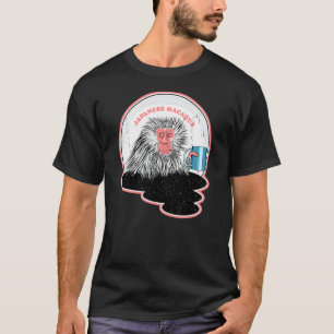 Camiseta Mono Macaco Japonés En Piscina Caliente