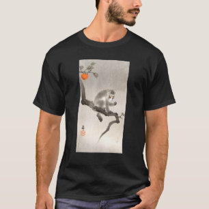 Camiseta Mono Macaco Japonés Vintage Naturaleza Japón Arte