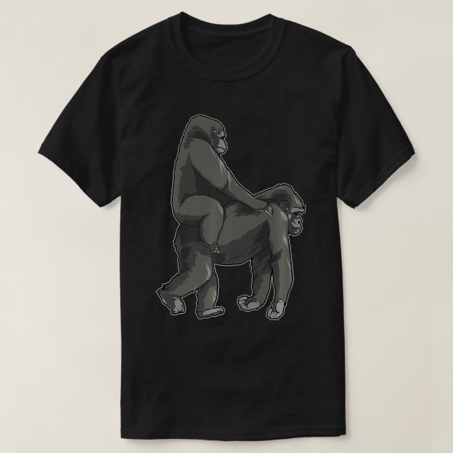 Camiseta Mono meme premium a la esposa del gorila (Diseño del anverso)