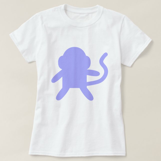 Camiseta Mono morado de personalizable (Diseño del anverso)