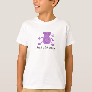 Camiseta Mono Morado Divertido