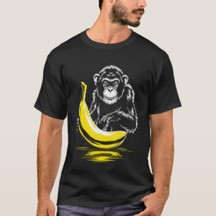 Camiseta Mono Motivo Arte Plátano Amante Animales Hombres M