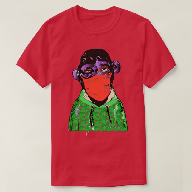 Camiseta mono NFT verde negro (Diseño del anverso)