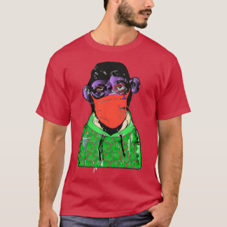 Camiseta mono NFT verde negro
