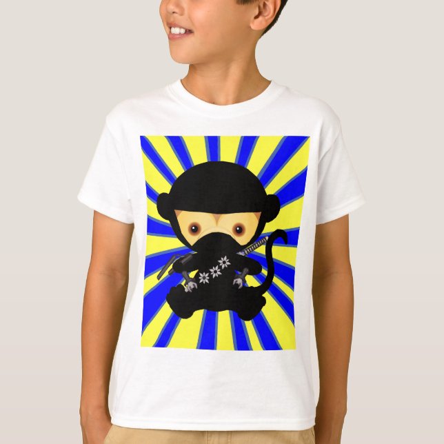 Camiseta Mono Ninja Kawaii (Anverso)