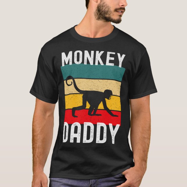 Camiseta Mono Papi Vintage Retro Monkey Ape (Anverso)
