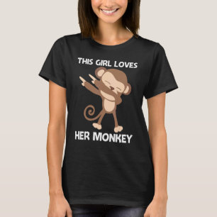 Camiseta Mono Para Chicas Mamá Ape Zoológico Animal Salvaje