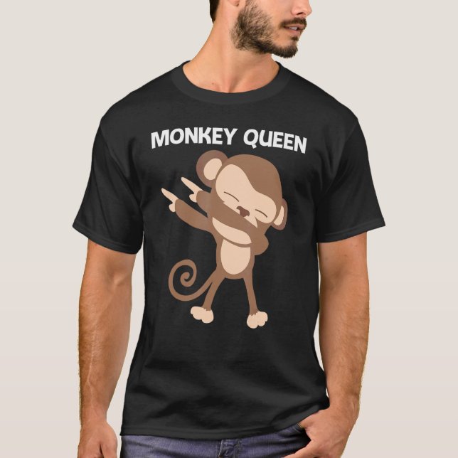 Camiseta Mono Para Mujeres Madre Ape Zoológico Animal Salva (Anverso)