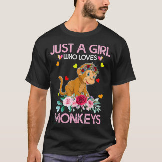 Camiseta Mono Para Mujeres Niños Sólo Una Chica Que Ama Al