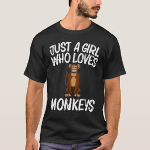 Camiseta Mono Para Niñas Niños Primate Animal Mono