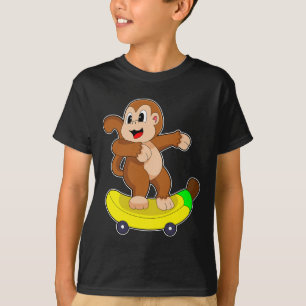 Camiseta Mono Patinador De Plátano