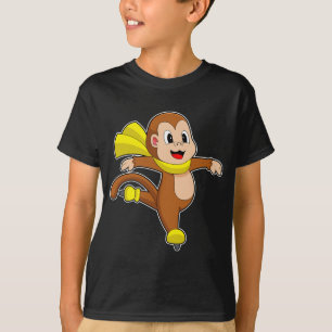 Camiseta Mono patinando sobre hielo Patines sobre hielo