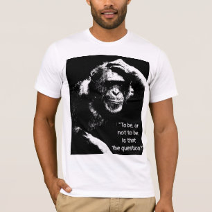 Camiseta Mono Pensante Cita de Shakespeare Pop Art Hombre