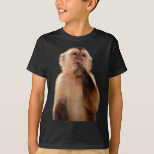 Camiseta Mono pensativo divertido meme sarcástico