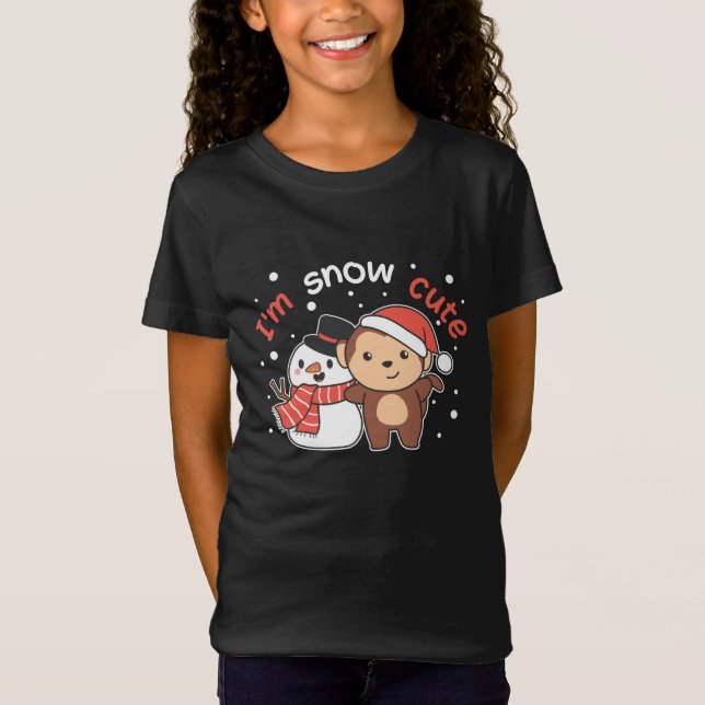 Camiseta Mono Que Te Amo Nieve Mucho Pun De Snowman (Anverso)