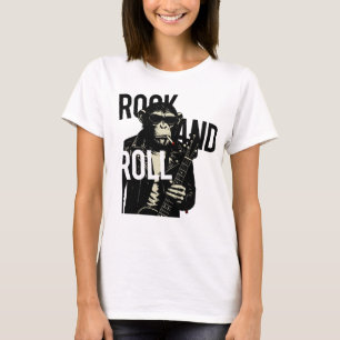 Camiseta Mono rebelde de Rock and Roll