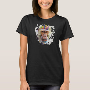 Camiseta Mono Resumen Polígono Guay Animal Geométrico Silve
