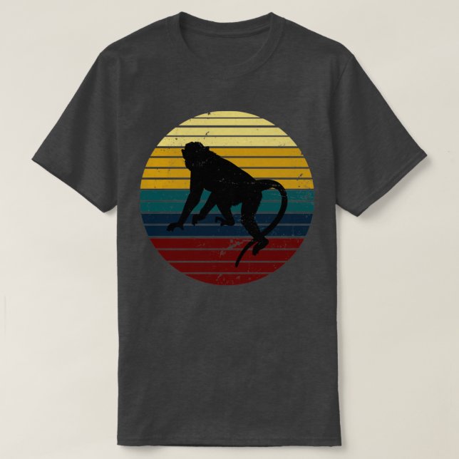 Camiseta Mono retro (Diseño del anverso)