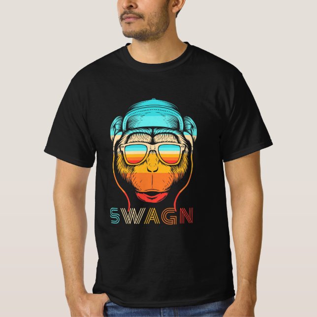 Camiseta Mono retro de Swagn (Anverso)