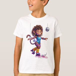 Camiseta Mono Retro Estético de Roller Disco