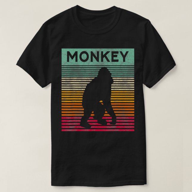 Camiseta Mono retro mono vintage (Diseño del anverso)