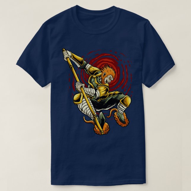 Camiseta Mono Rey Sun Wukong TShirtmonkey rey mundo solar (Diseño del anverso)