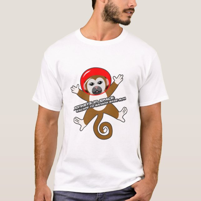 Camiseta Mono rojo del espacio (Anverso)