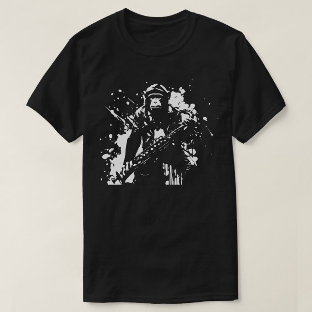 Camiseta mono saxofón (Diseño del anverso)