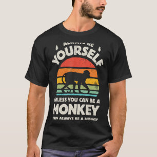 Camiseta Mono siempre ser tú mismo retro cosecha 70 hombres