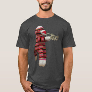 Camiseta Mono sock jugando a la trompeta 2