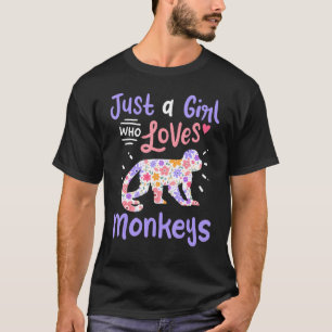 Camiseta Mono Sólo Un Chica Que Ama A Los Monos Por El Mono